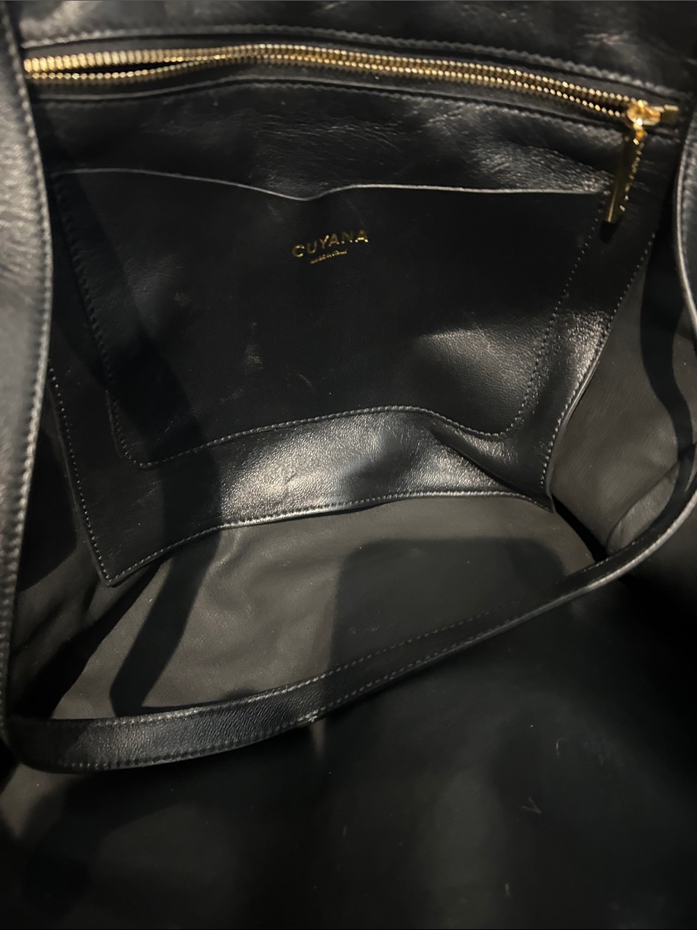 Cuyana Black and White Herringbone Tote - Picture 4 of 5